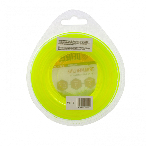 Фото 3 товара Леска для триммера, квадрат 2 мм х 15 м, блистер Flex cord Denzel