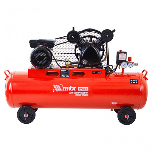 Фото 2 товара Компрессор воздушный ременный привод КР2500/80, 2,5 кВт, 80 литров, 420 л/мин МТХ