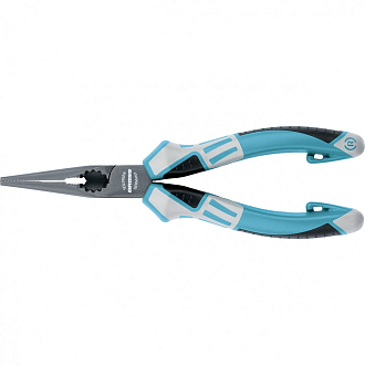 Длинногубцы прямые 170 мм, трехкомпонентные рукоятки Gross - фото 1