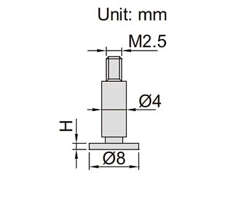 Наконечник для штангенглубиномера дисковый 0.5мм (для канавок в гл отв), INSIZE - фото 2