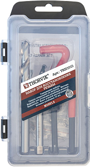 Набор для восстановления резьбы M10x1.5, 15 предметов, THORVIK - фото 3