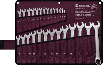 Набор ключей гаечных комбинированных серии ARC в сумке, 6-36 мм, 27 предметов, THORVIK - фото 2