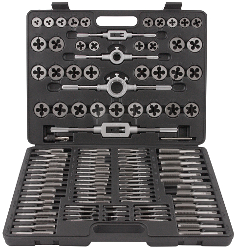 Фото 1 товара Набор метчиков и плашек, 110 предметов, THORVIK