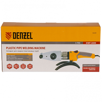 Аппарат для сварки пласт. труб DWP-2000, Х-Pro, 2000 Вт, 300 град, 20-63 мм Denzel - фото 7