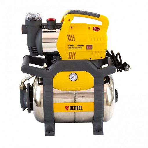 Фото 4 товара Насосная станция PSХ950X, Х-Pro, 950 Вт, 3300 л/ч, ресивер 24 л, подъем 38 м Denzel