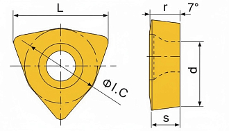 WCMX040208 MF LF6028 пластина для сверла Deskar - фото 2