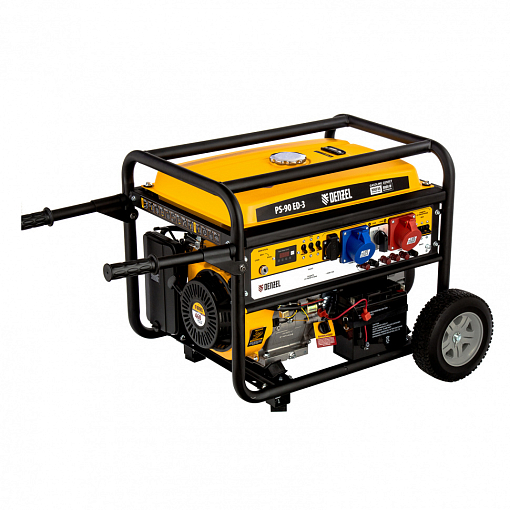 Фото 5 товара Генератор бенз. PS 90 ED-3, 9.0 кВт, переключение режима 230 В/400 В, 25 л Denzel