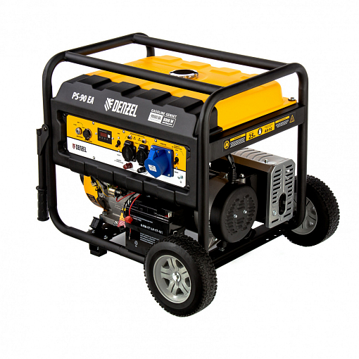 Фото 4 товара Генератор бенз. PS 90 EA, 9.0 кВт, 230В, 25 л, коннектор автоматики, электростартер Denzel