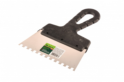 Фото 0 товара Шпатель из нерж. стали, 150 мм, зуб 6 х 6 мм, Сибртех