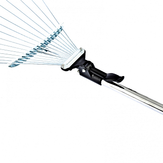 Грабли веерные стальные, 190 - 520 х 1200 - 1500 мм, 15 зубьев, раздвижные, стальной черенок, Palisad - фото 3