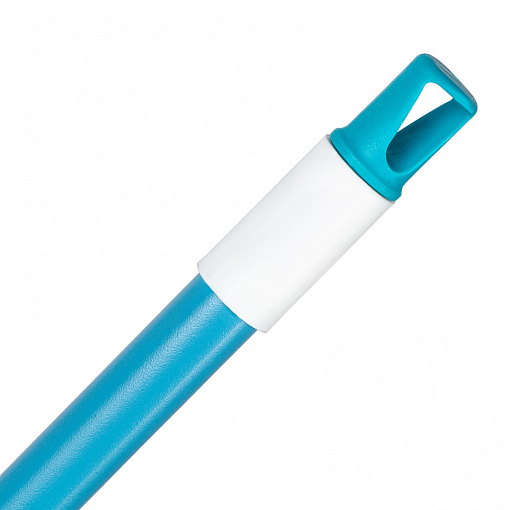 Фото 2 товара Щетка пластмассовая для подметания пола, 27 см, c черенком, 120 см, бирюзовая щетина, Home Palisad