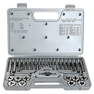 Набор метчиков и плашек М3-М12 (31 шт) в пласт.футляре - фото 1