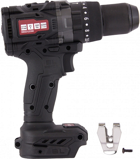 Фото 1 товара Дрель-шуруповерт ударная аккумуляторная бесщёточная 1/2"DR, 21В, 160 Нм, (без АКБ и З/У), THORVIK