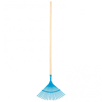 Грабли веерные стальные, 430 х 1550 мм, 22 плоских зуба, лакированный черенок, Luxe, Palisad - фото 2