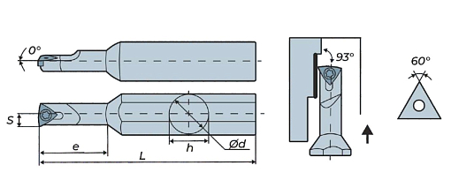 Фото 1 товара S12M-STUPL11-A16 DKR державка для внутреннего точения Deskar