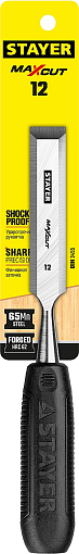 Фото 3 товара Стамеска STAYER 12 мм, с плоской пластмассовой ручкой, 1820-12_z01
