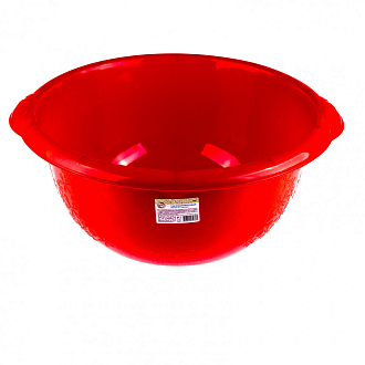 Таз пластмассовый круглый 18 л, красный, Россия Elfe - фото 1