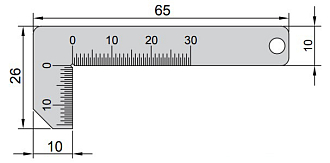 Шаблон фасочный (цена дел 0.5 мм погрешность ±0.25 мм) INSIZE - фото 2