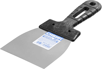 Шпатель СИБИН 80 мм, нержавеющая полотно, пластмассовая рукоятка,10079-080_z01 - фото 2