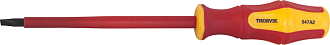 Отвертка стержневая диэлектрическая шлицевая VDE 1000V, SL2.5x75 мм, THORVIK - фото 1