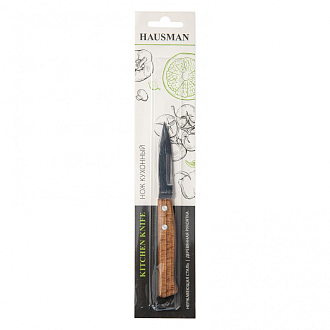 Нож для овощей и фруктов, 170 мм, лезвие 75 мм, деревянная рукоятка Hausman - фото 4