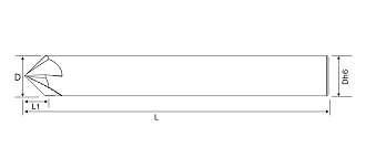 Фреза фасочная твердосплавная 12х75 угол 90° z=4 VHM Geefun - фото 2