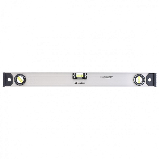 Фото 0 товара Уровень алюминиевый "Рельс", 600 мм, 3 глазка (1 поворотный) Matrix