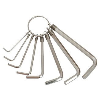 Набор ключей шестигранных 2-10мм на кольце (8шт) CrV никель - фото 2