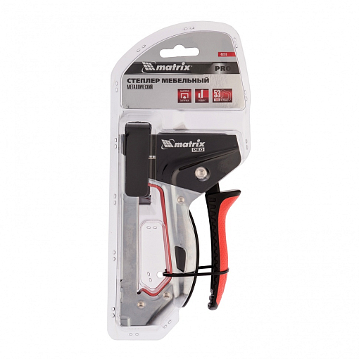 Фото 6 товара Степлер мебельный, стальной, быстрая загрузка, тип скобы 53, 6-10 мм, PRO Matrix