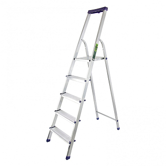 Стремянка алюминиевая с органайзером "Универсал", 5 ступеней, Россия, Сибртех - фото 1