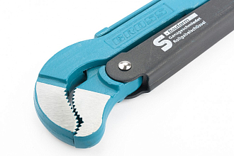 Ключ трубный рычажный 1,5, №2, цельнокованый, CrV, тип "S" Gross - фото 2