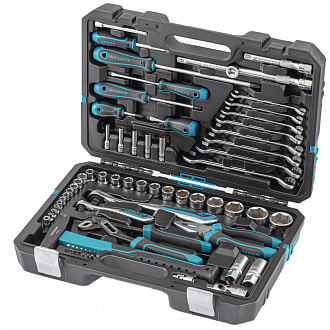 Набор инструментов 76 пред., 120 зубьев, CrV1/4, 1/2" Gross - фото 2