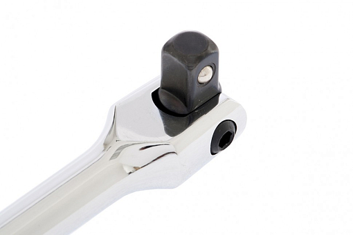 Фото 1 товара Вороток однорычажный, 380 мм, с квадратом 1/2 на шарнире, CrV, хромированный Matrix Master