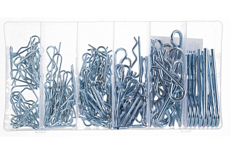 Набор шплинтов, S головки, с фиксацией, 150 пред. Сибртех - фото 3