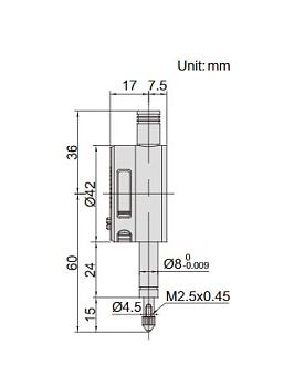 Индикатор ИЧЦ 5.0мм/0.2", 0.001мм/0.00005", INSIZE - фото 2