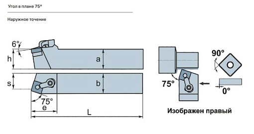 Фото 1 товара MSBNL2525M12 DKR державка для наружного точения Deskar