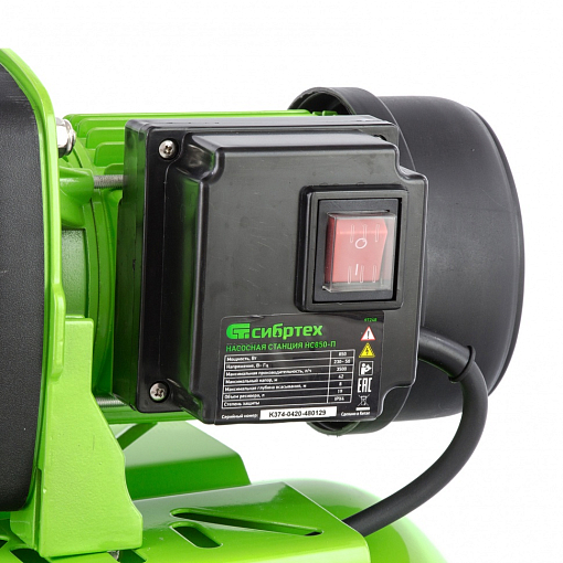 Фото 5 товара Насосная станция НС850-П, 850 Вт, напор 42 м, 3500 л/ч, ресивер 19 л Сибртех