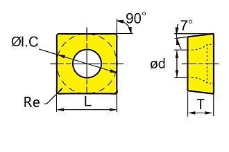 SCMT120408-MM KT8284 пластина токарная - фото 2