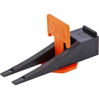 Система выравнивания плитки (СВП), комплект: зажимы, клинья (40/40 шт) в пакете Сибртех - фото 1