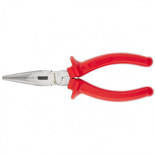 Фото 0 товара Длинногубцы прямые Econom, 200 мм, шлифованные, пластмассовые рукоятки Matrix