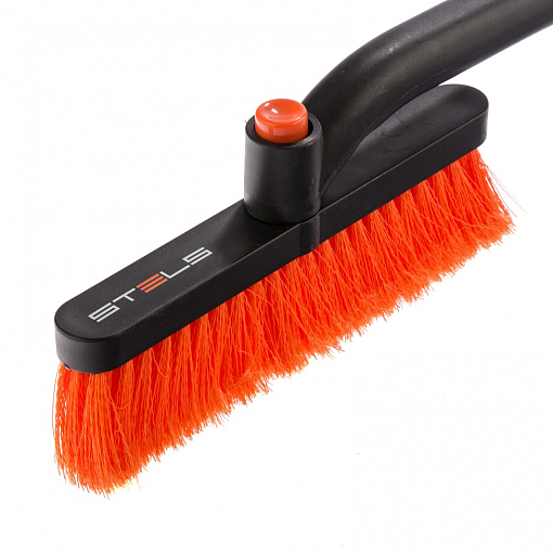 Фото 2 товара Щетка-сметка для снега со скребком телескопическая, поворотная голова, 690-910 мм Stels