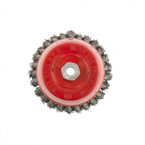 Фото 2 товара Щетка для УШМ, 125 мм, М14, "чашка", крученая проволока 0,8 мм Matrix