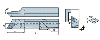 S16Q-SDXCR07 DKR державка для внутреннего точения Deskar - фото 2