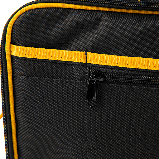 Фото 6 товара Сумка для инструмента, 400х170х300 мм, 3 отделения, 28 карманов, наплечный ремень Denzel