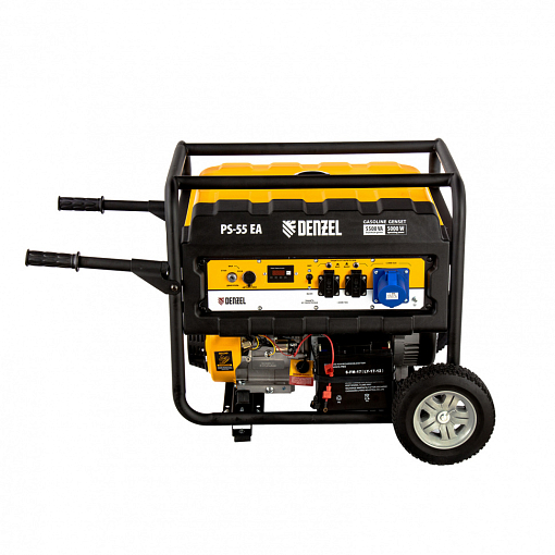 Фото 1 товара Генератор бенз. PS 55 EA, 5.5 кВт, 230 В, 25 л, коннектор автоматики Denzel