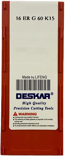 Фото 5 товара 16ER G 60 K15 резьбовая пластина Deskar