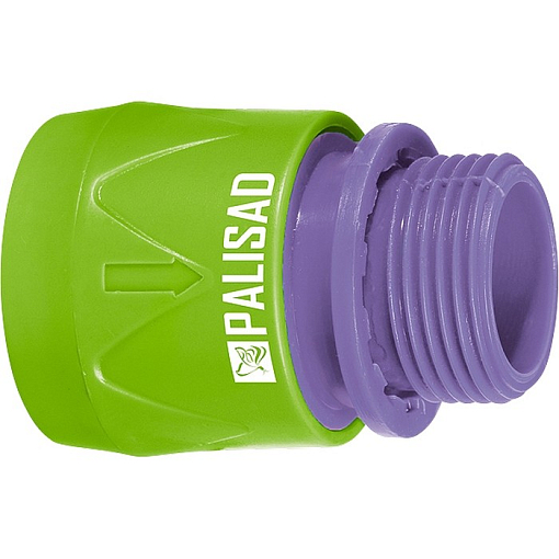 Фото 0 товара Соединитель пластмассовый, быстросъемный, внешняя резьба 3/4 Palisad