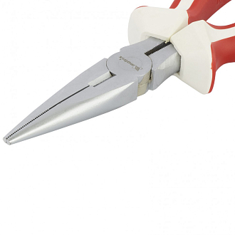 Длинногубцы прямые WHite Nickel, 180 мм, никелированные, трехкомпонентные рукоятки Matrix - фото 2