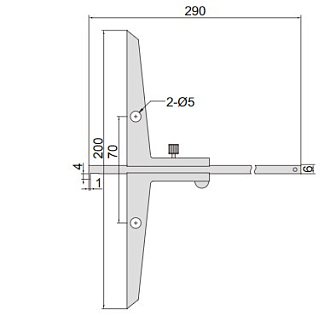 Штангенглубиномер ШГ-200, 0.02мм, крючкового типа, INSIZE - фото 2