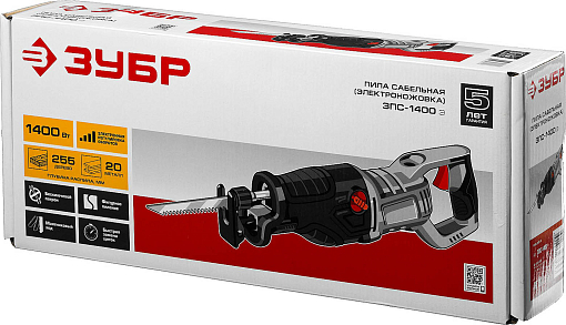 Фото 3 товара ЗУБР 1400 Вт, 0-2800 ход/мин, пила сабельная (электроножовка) ЗПС-1400 Э Мастер